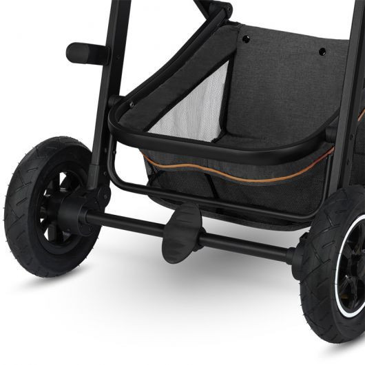 Poussette 3 en 1 Lionelo Amber - Nacelle Grey graphit - Coque Astrid Black Onyx