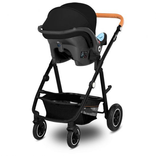 Poussette 3 en 1 Lionelo Amber - Nacelle Grey graphit - Coque Astrid Black Onyx