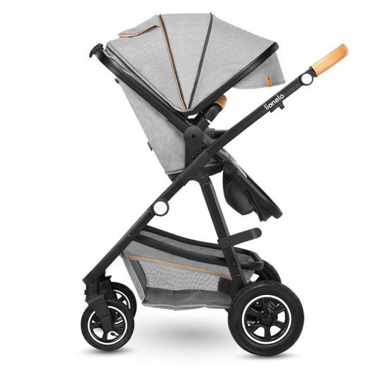 Poussette 3 en 1 Lionelo Amber - Nacelle - Coque Astrid Grey Stone