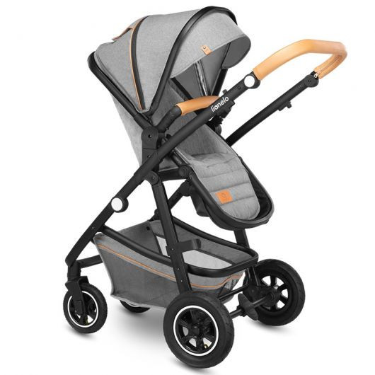 Poussette 3 en 1 Lionelo Amber - Nacelle - Coque Astrid Grey Stone