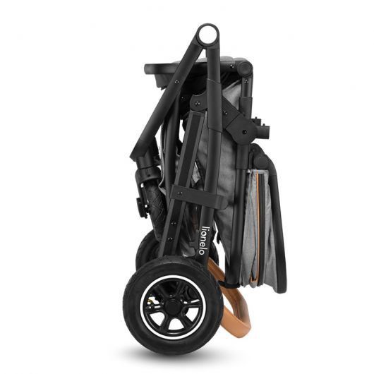 Poussette 3 en 1 Lionelo Amber - Nacelle - Coque Astrid Grey Stone