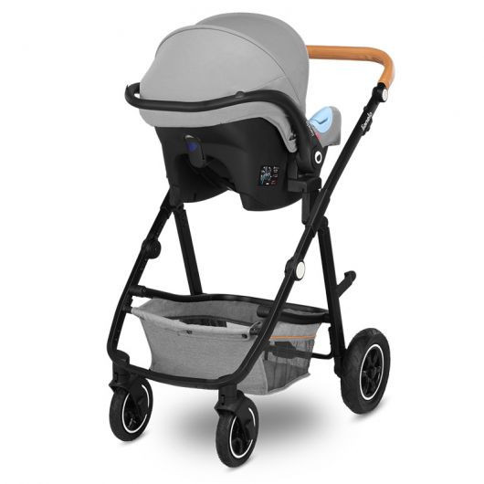 Poussette 3 en 1 Lionelo Amber - Nacelle - Coque Astrid Grey Stone