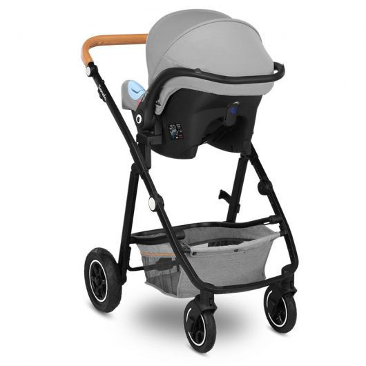 Poussette 3 en 1 Lionelo Amber - Nacelle - Coque Astrid Grey Stone