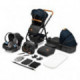 Poussette 3 en 1 Lionelo Amber - Nacelle Blue Navy - Coque Astrid Black Onyx