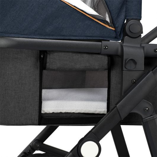 Poussette 3 en 1 Lionelo Amber - Nacelle Blue Navy - Coque Astrid Black Onyx