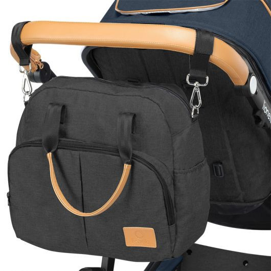 Poussette 3 en 1 Lionelo Amber - Nacelle Blue Navy - Coque Astrid Black Onyx