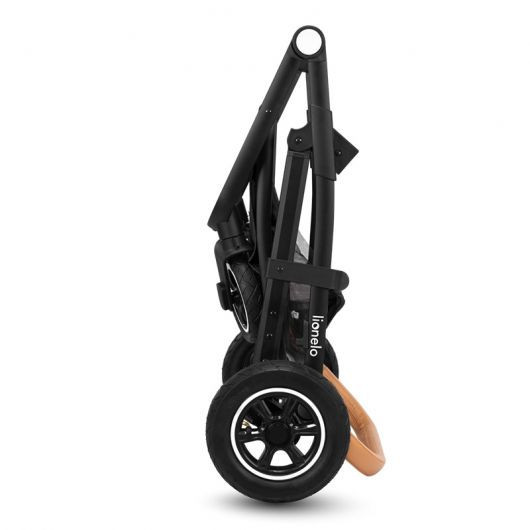 Poussette 3 en 1 Lionelo Amber - Nacelle Blue Navy - Coque Astrid Black Onyx