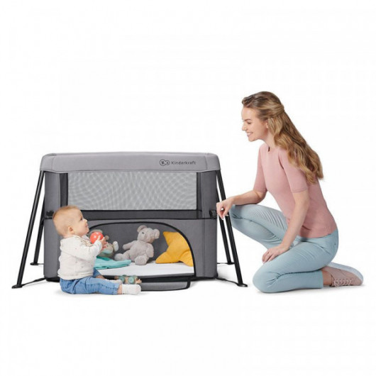 Lit 2 en 1 Kinderkraft Movi Gris