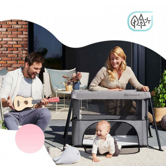 Lit 2 en 1 Kinderkraft Movi Gris