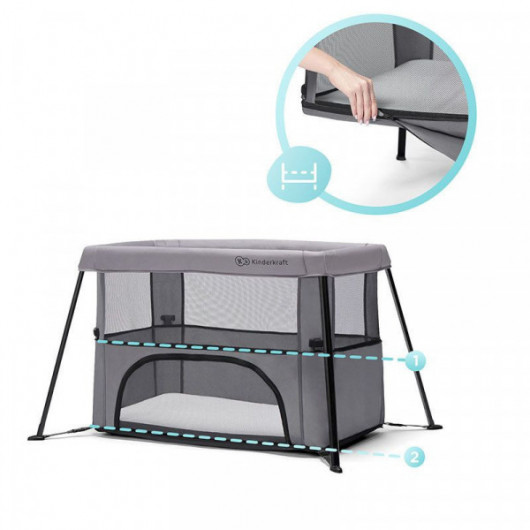 Lit 2 en 1 Kinderkraft Movi Gris