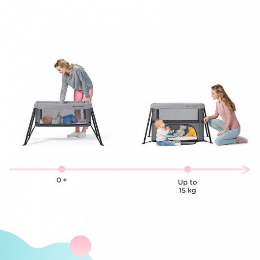 Lit 2 en 1 Kinderkraft Movi Gris