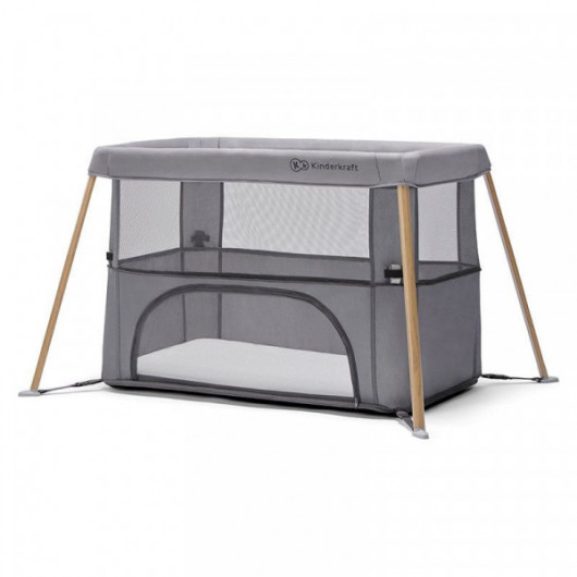 Lit 2 en 1 Kinderkraft Movi Gris/Bois