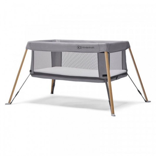 Lit 2 en 1 Kinderkraft Movi Gris/Bois