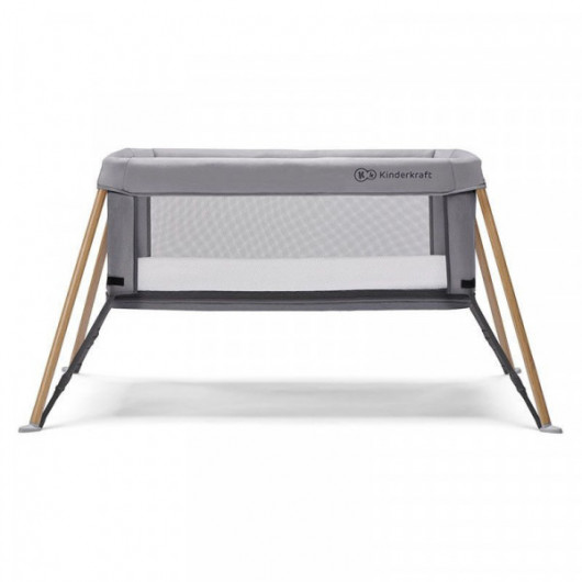 Lit 2 en 1 Kinderkraft Movi Gris/Bois