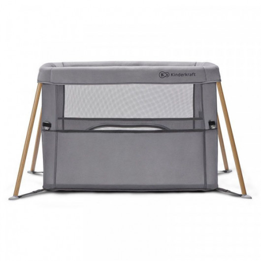 Lit 2 en 1 Kinderkraft Movi Gris/Bois