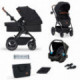 Poussette 3 en 1 Kinderkraft B-Tour Deep Black