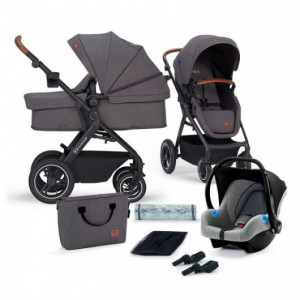 Poussette 3 en 1 Kinderkraft B-Tour Grey