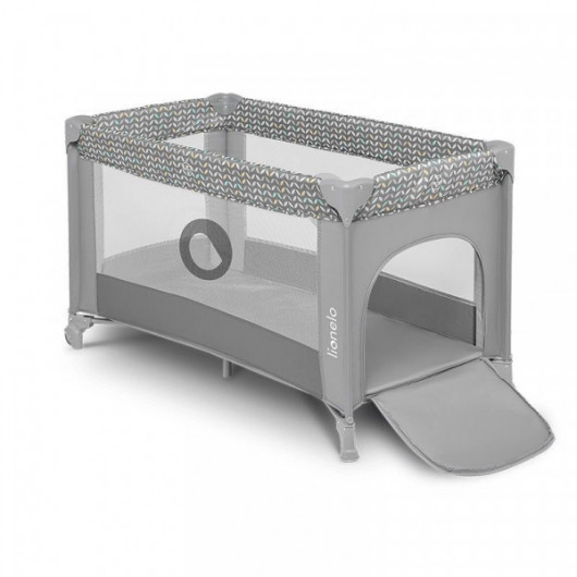 Lit de voyage 2 en 1 Lionelo Stefi Grey Concrete Multicolor