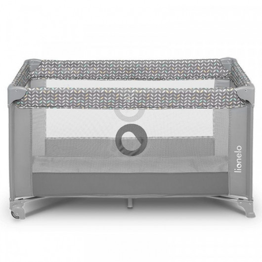 Lit de voyage 2 en 1 Lionelo Stefi Grey Concrete Multicolor