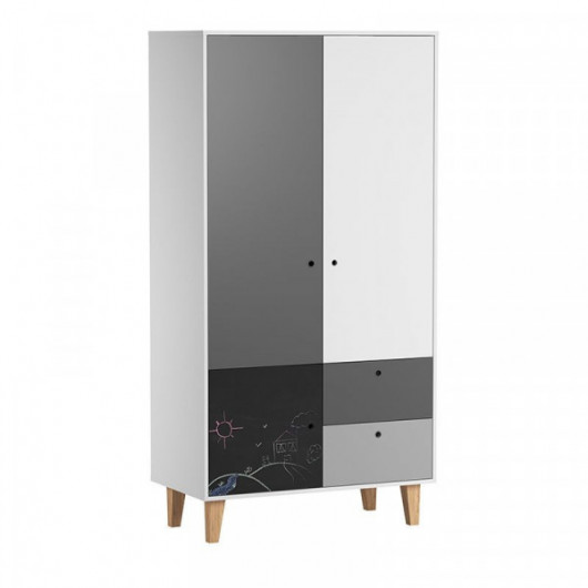 Armoire Vox Baby Concept White/Grey/Black