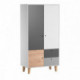 Armoire Vox Baby Concept White/White/Graphite/Grey/Oak