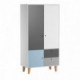 Armoire Vox Baby Concept White/White/Graphite/Grey/Sky Blue