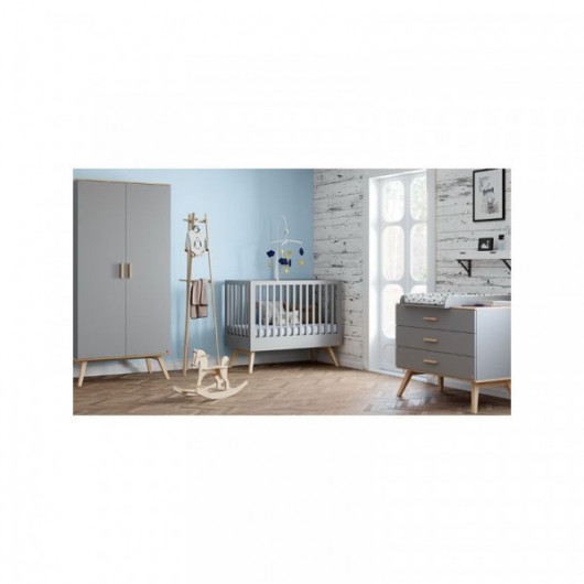 Armoire Vox Baby Nautis Grey/Oak