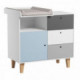 Commode et plan à langer Vox Baby Concept White/White/Graphite/Grey/Sky Blue