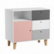 Commode Vox Baby Concept White/Grey/Pink