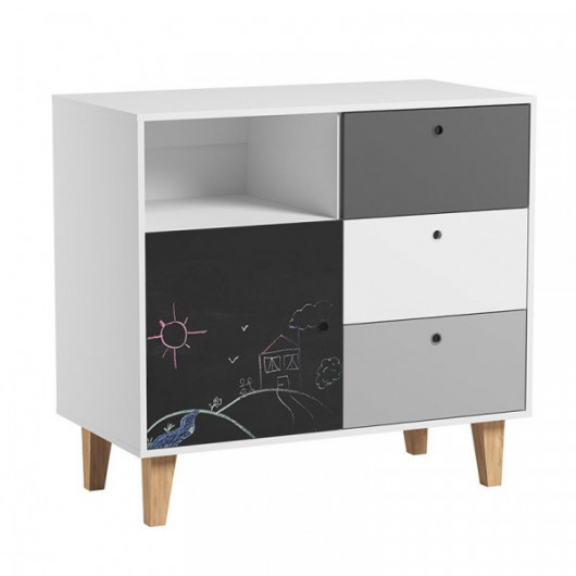 Commode Vox Baby Concept White/Grey/Black