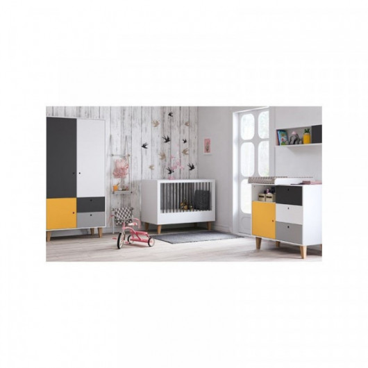 Commode Vox Baby Concept White/White/Graphite/Grey/Saffron