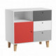 Commode Vox Baby Concept White/White/Graphite/Grey/Red