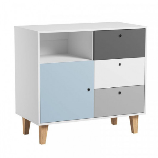 Commode Vox Baby Concept White/White/Graphite/Grey/Sky Blue