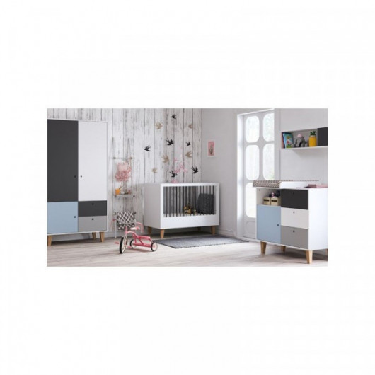 Commode Vox Baby Concept White/White/Graphite/Grey/Sky Blue
