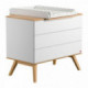 Commode Nature Vox Baby Blanc avec plan à langer