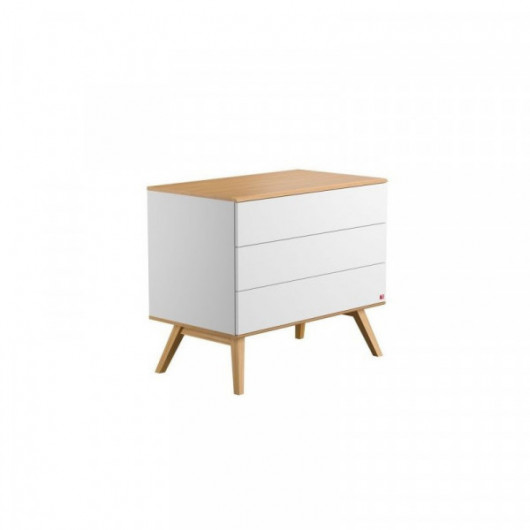 Commode Nature Vox Baby Blanc avec plan à langer