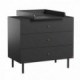 Commode Vox Baby Cute Black avec plan à langer