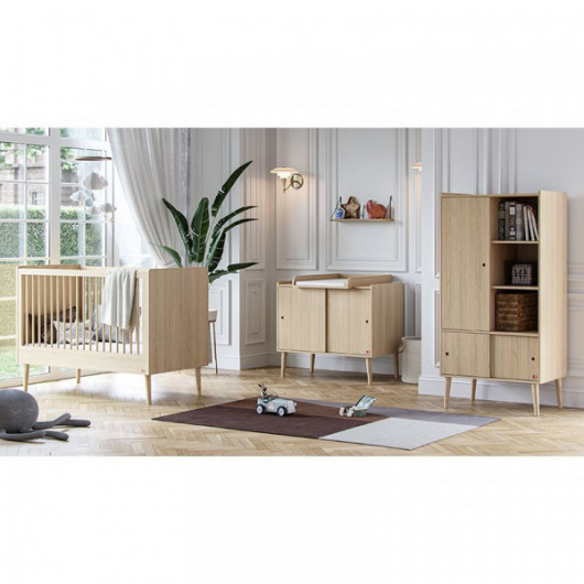 Commode Vox Baby Retro Oak avec plan à langer