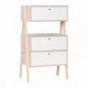 Commode  2 tiroirs + rangement Spot blanc/acacia Vox Baby