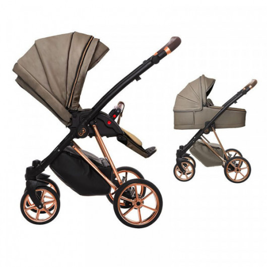 Poussette combinée Musse - Nacelle Royal Gray Pearl