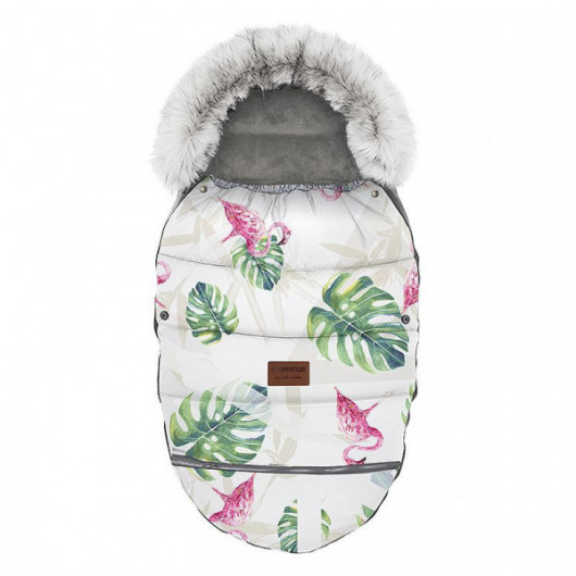 Chancelière à fourrure Baby Active Palmier - Grand modèle