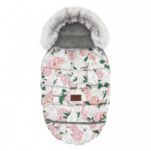 Chancelière à fourrure Baby Active Peony - Grand modèle