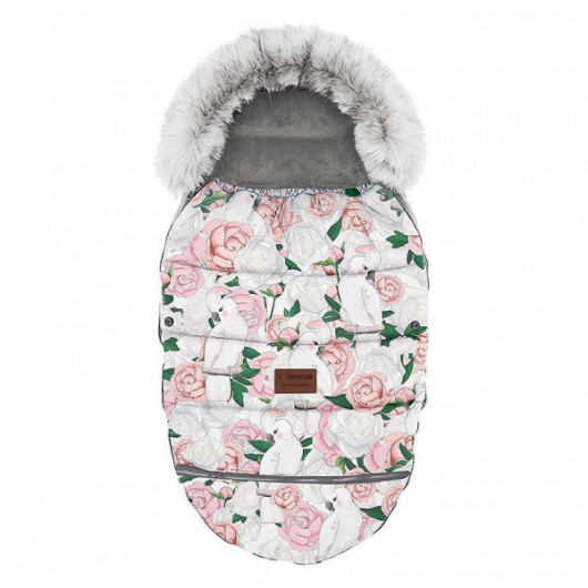 Chancelière à fourrure Baby Active Peony - Grand modèle