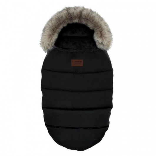 Chancelière à fourrure Baby Active Noire - Grand modèle