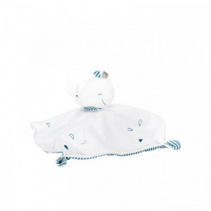Doudou mouchoir Sauthon Blue Baleine
