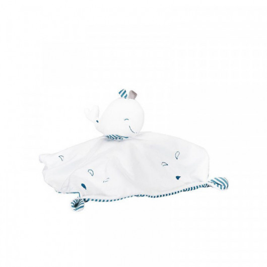 Doudou mouchoir Sauthon Blue Baleine