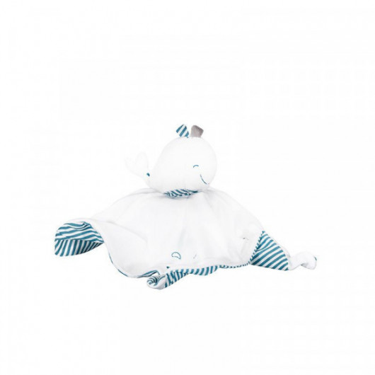 Doudou mouchoir Sauthon Blue Baleine