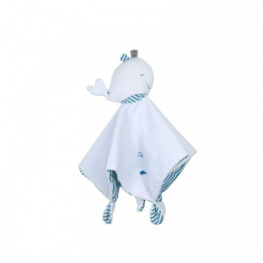 Doudou mouchoir Sauthon Blue Baleine