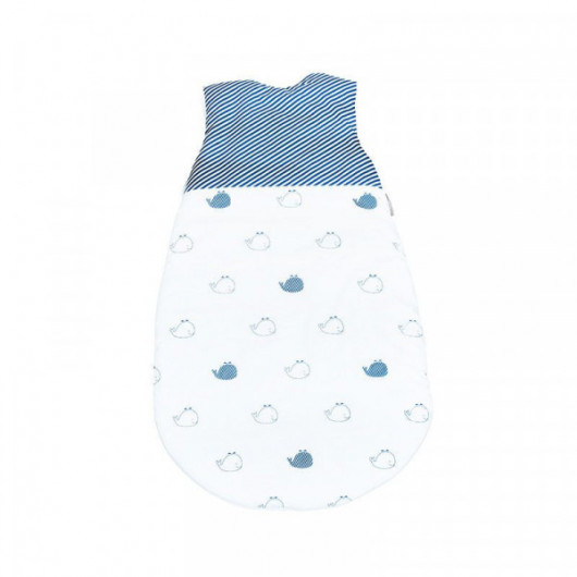 Gigoteuse ouatinée Sauthon Blue Baleine 0-6 mois