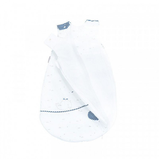 Gigoteuse ouatinée Sauthon Blue Baleine 0-6 mois